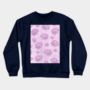 Watercolour pink peonies Crewneck Sweatshirt